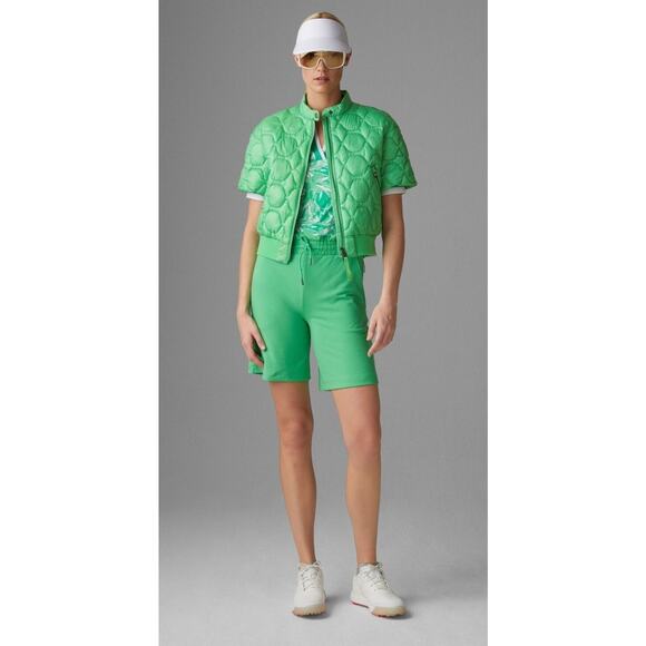 NWT $590 Bogner Green Laia Short Sleeve Full-Zip Quilted Jacket Size M , 8. 38 - Picture 1 of 14